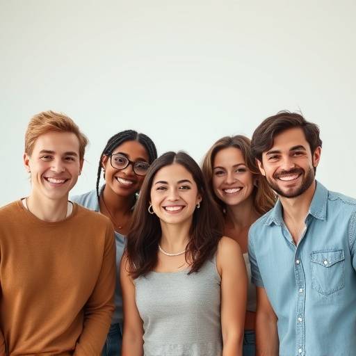 Un equipo diverso de empleados sonriendo en Estudio Visión Clara